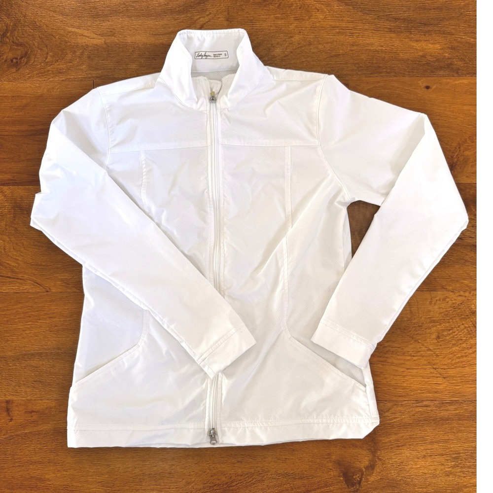 Lady‎ Hagen Womens White Full Zip Golf Jacket Resistant Windbreaker  Size S